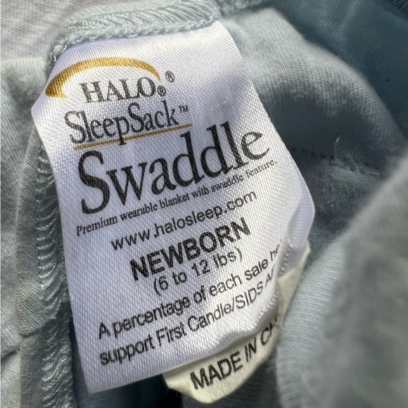 Halo Swaddle Me Boys Light Blue Cotton - Picture 3 of 4
